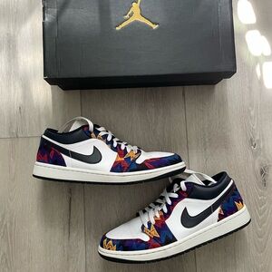 🔥 Nike Air Jordan 1 “Nothing But Net” Low Multicolor Sneakers  - Size 11 Men